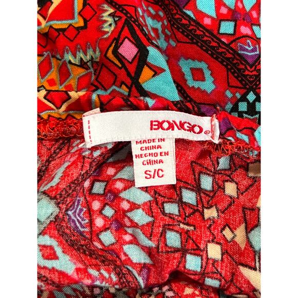 Bongo Southwestern Print Mini Strappy Sundress Junior Size S/C Lightweight Aztec - Picture 4 of 4